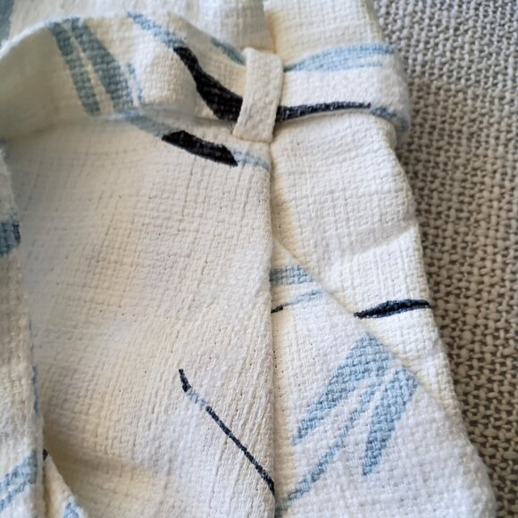 ZARA Women’s XS Tweed Blend High Waist Shorts – Belted Botanical Print - Picture 5 of 5